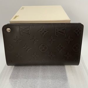 Louis Vuitton Cafe Brown Monogram Glace Whist Wallet